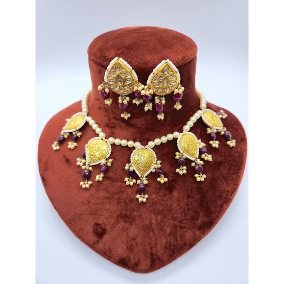 22kt Ruby Diamond Necklace - Picture 5 of 6